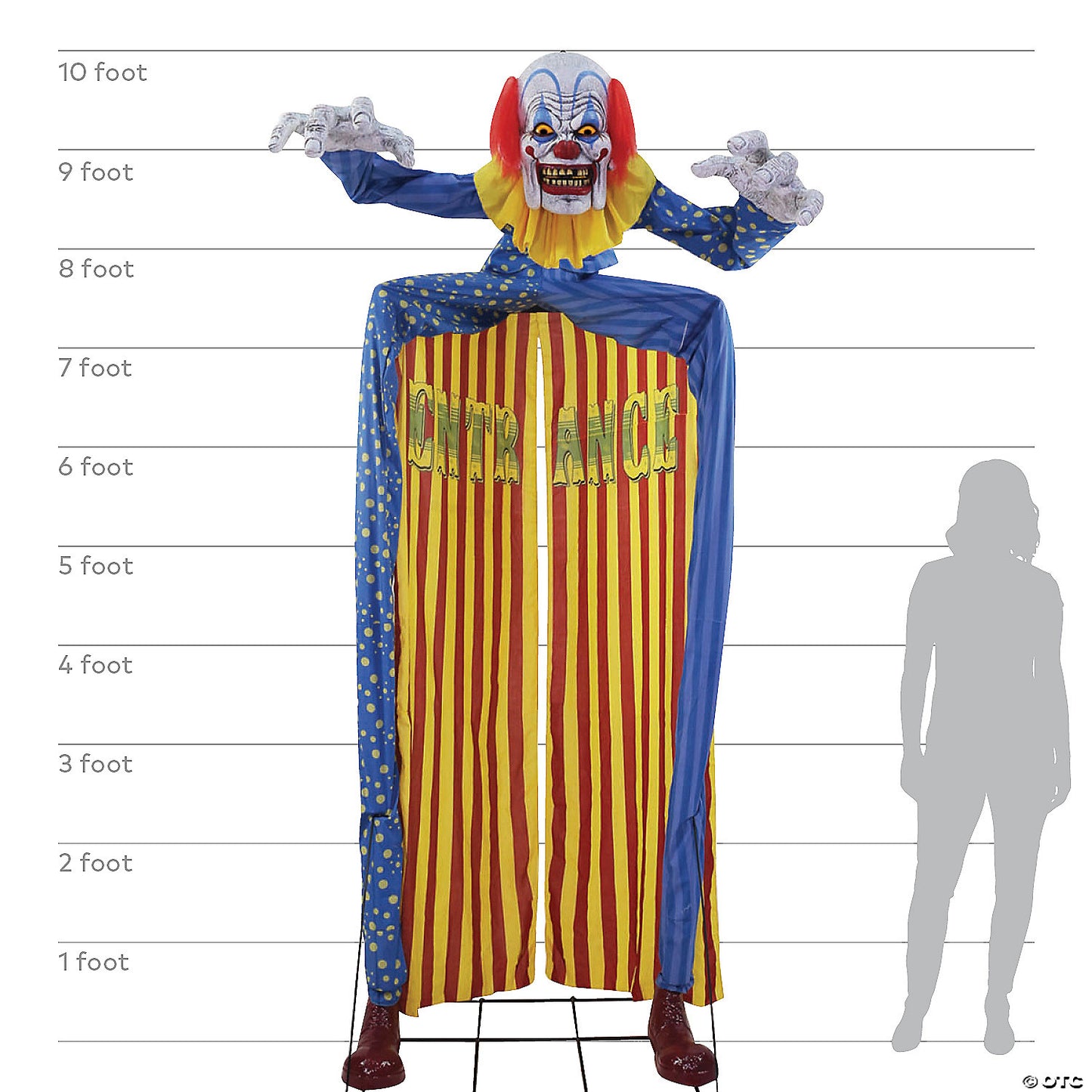 10 Ft Animated Looming Clown Archway