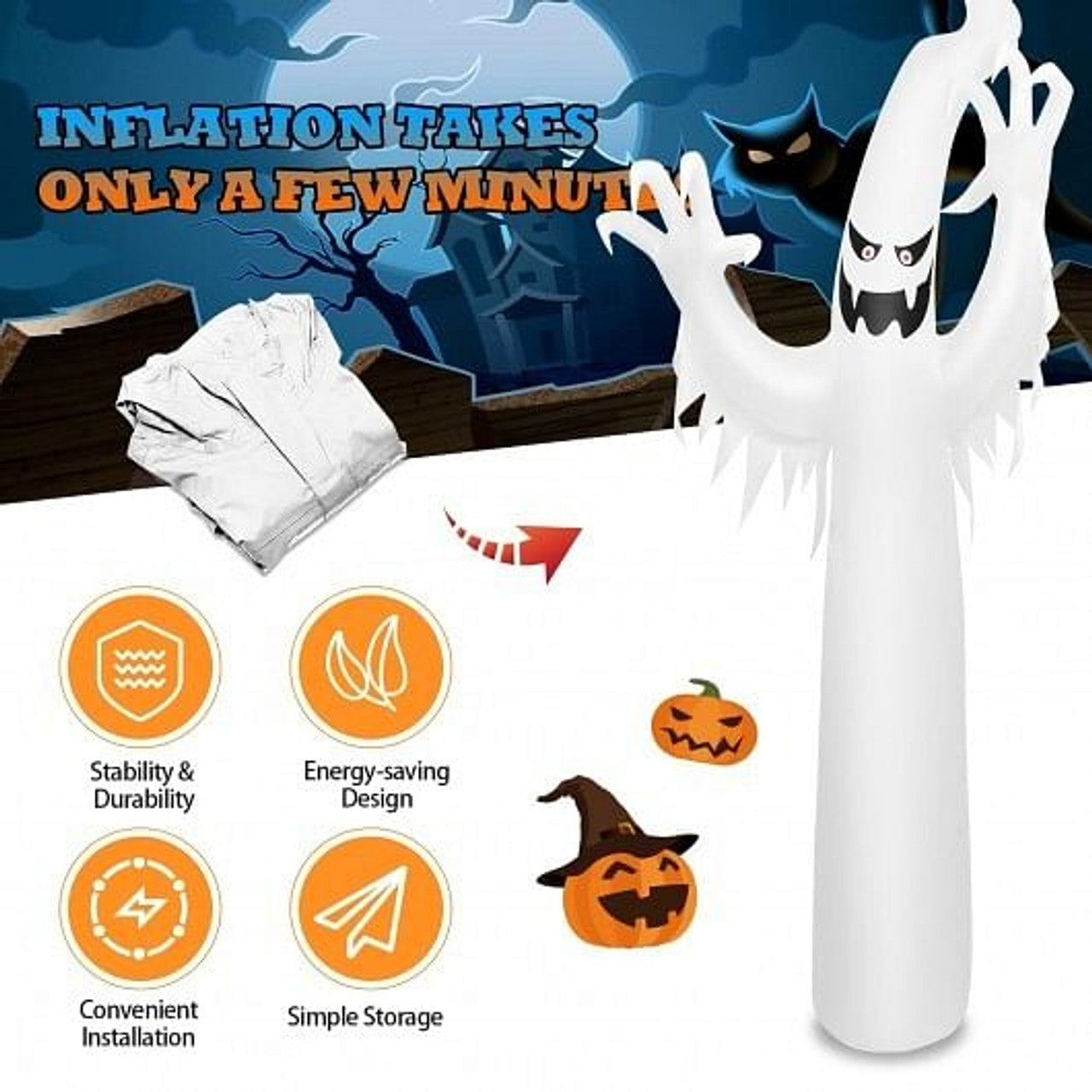 12 Ft Inflatable Ghost
