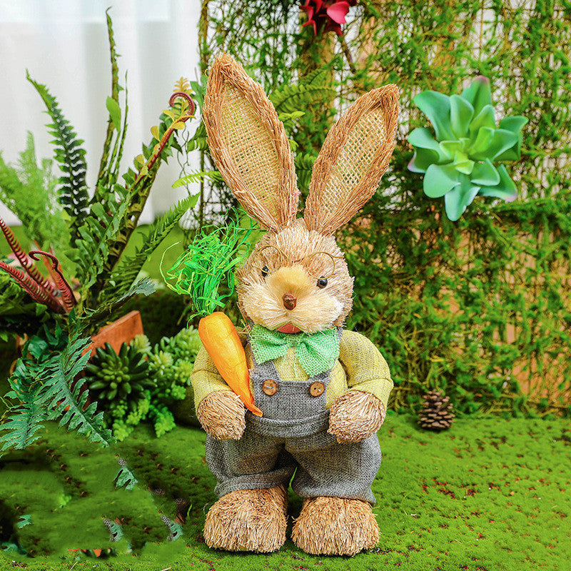 Straw Rabbit Figure Collection - Holiday Spirit Shop