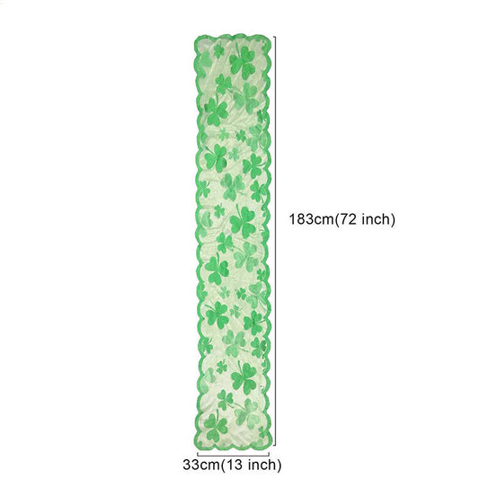 St. Patrick's Day Shamrock Table Runner or Tablecloth - Holiday Spirit Shop