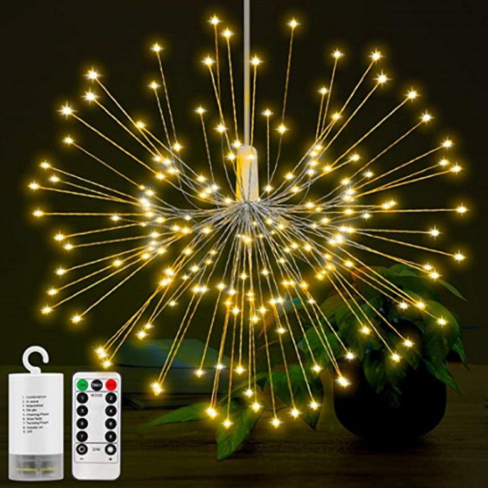 Hanging Firework Starburst Lights – (Warm White or Multicolor)