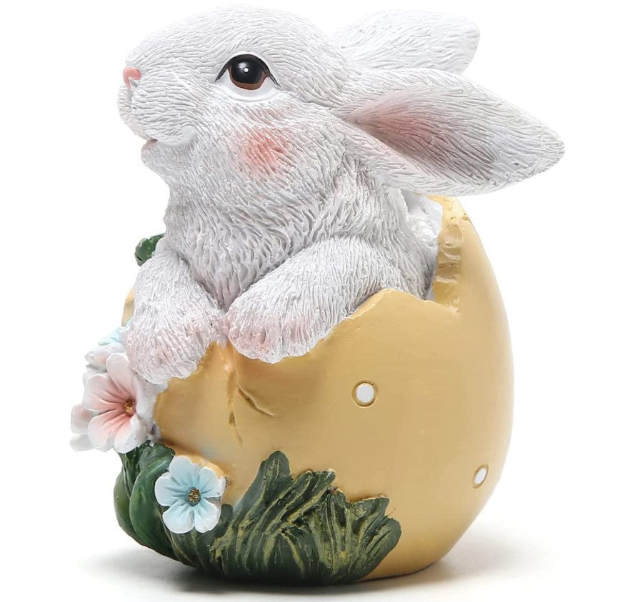 Easter Bunny in Egg Resin Statue - Holiday Spirit Shop