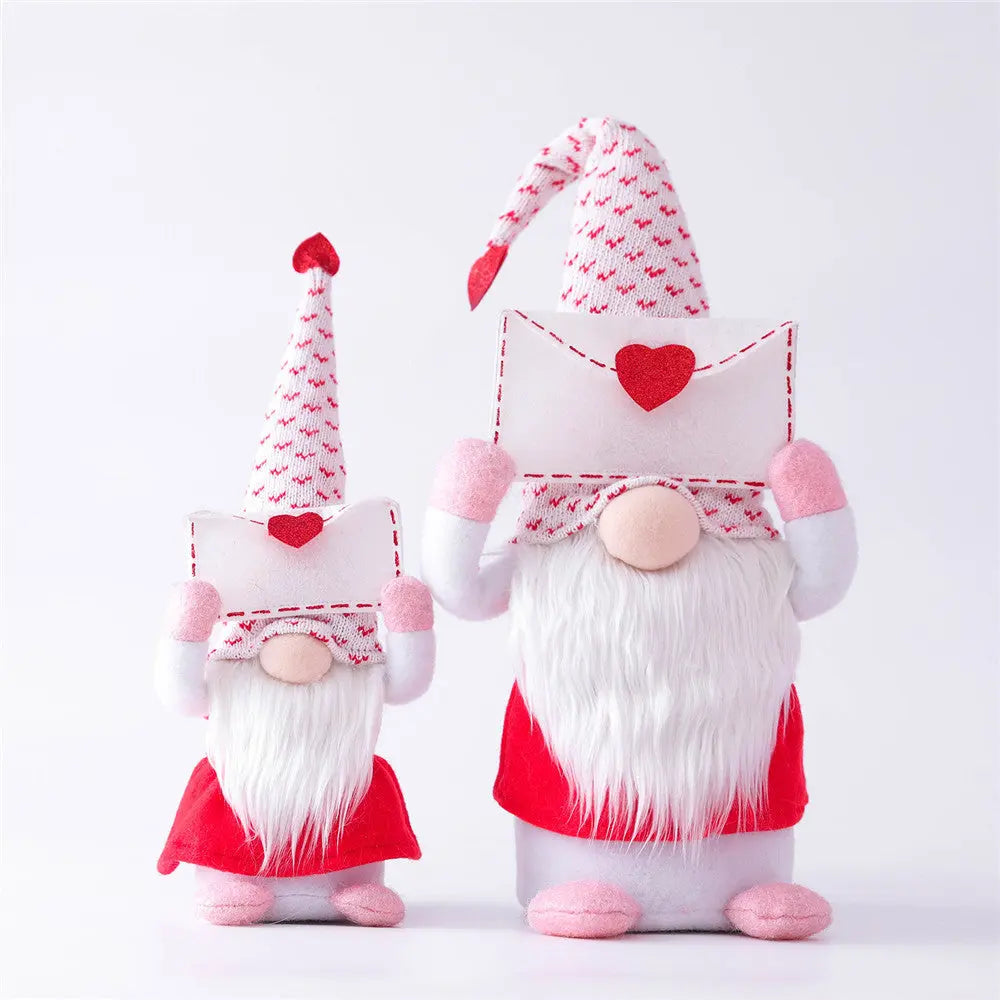 Set of 4 Valentine's Day Gnome Doll Set - Holiday Spirit Shop