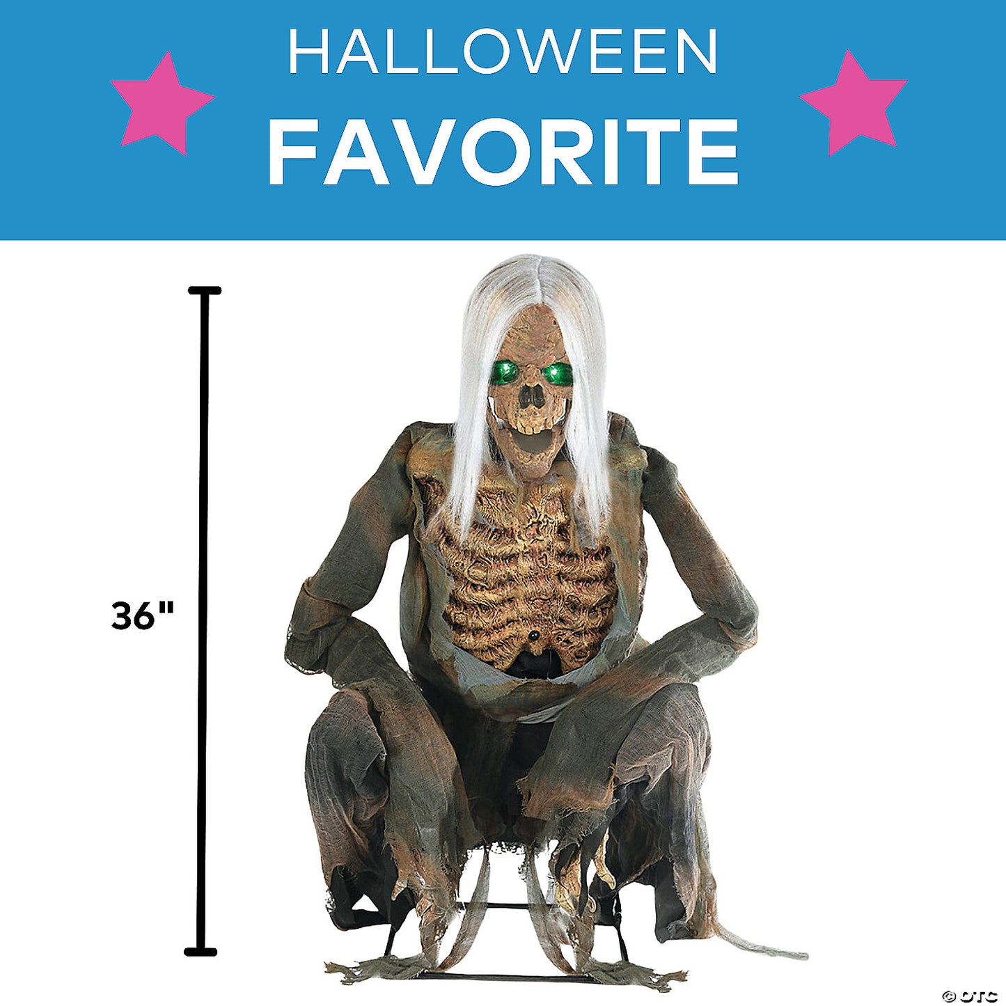 3 Ft Animated Crouching Bones Prop