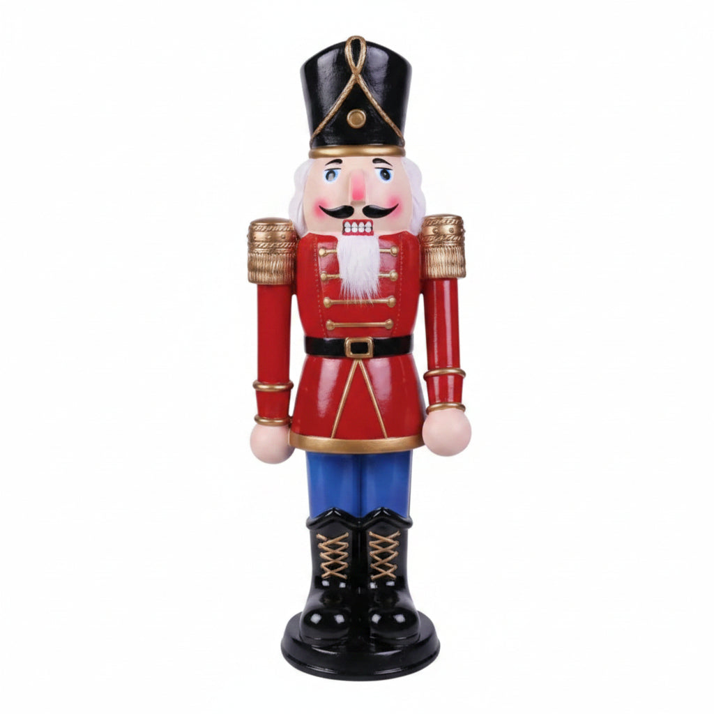 3 Ft Nutcracker Soldier Animated Musical - Red & Blue - Holiday Spirit Shop