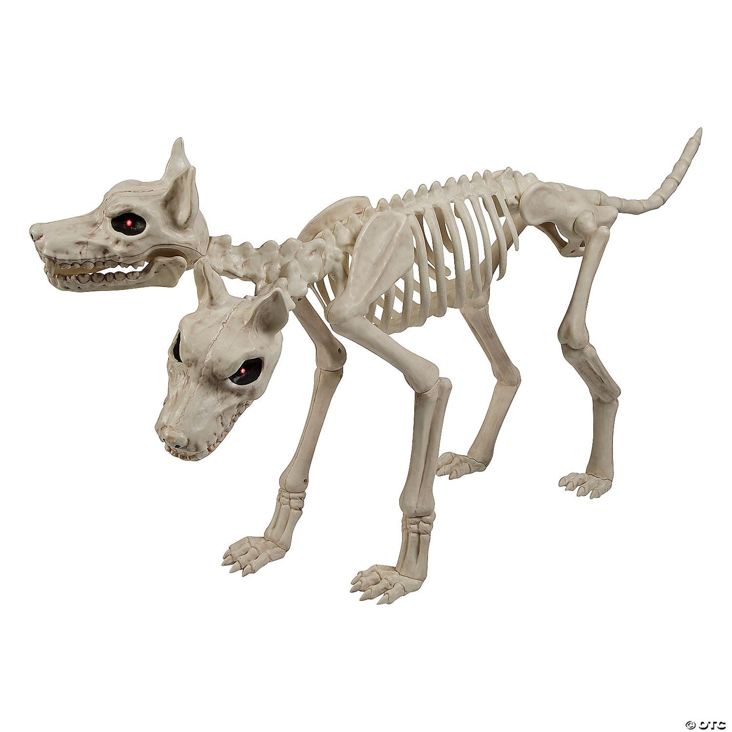 37" Two Headed Doberman Dog Skeleton Animated