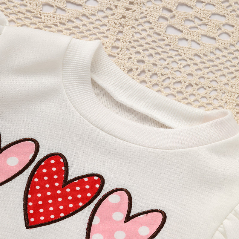 2 Pcs Baby & Toddler Girls Valentine's Day Heart Print Set