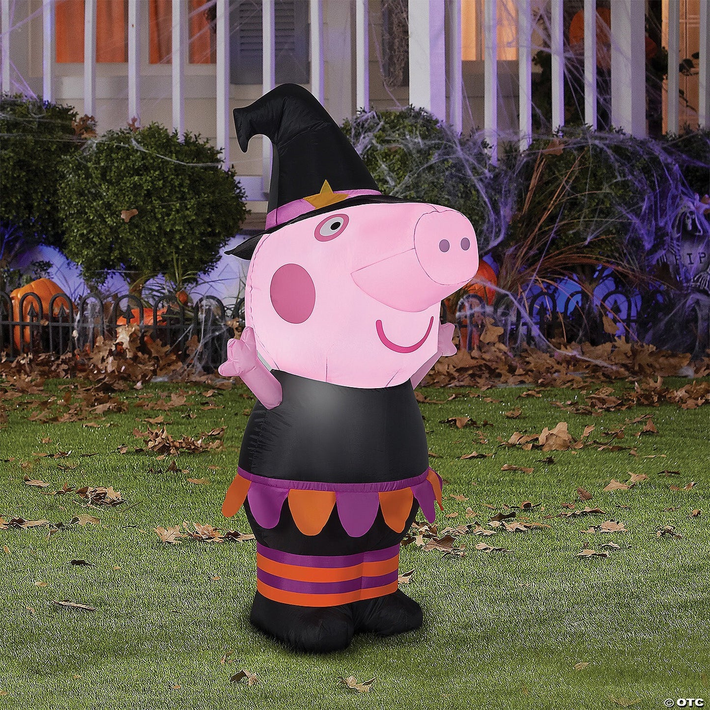 42" Peppa Pig Witch Gemmy Airblown Inflatable Outdoor Halloween Yard Decoration