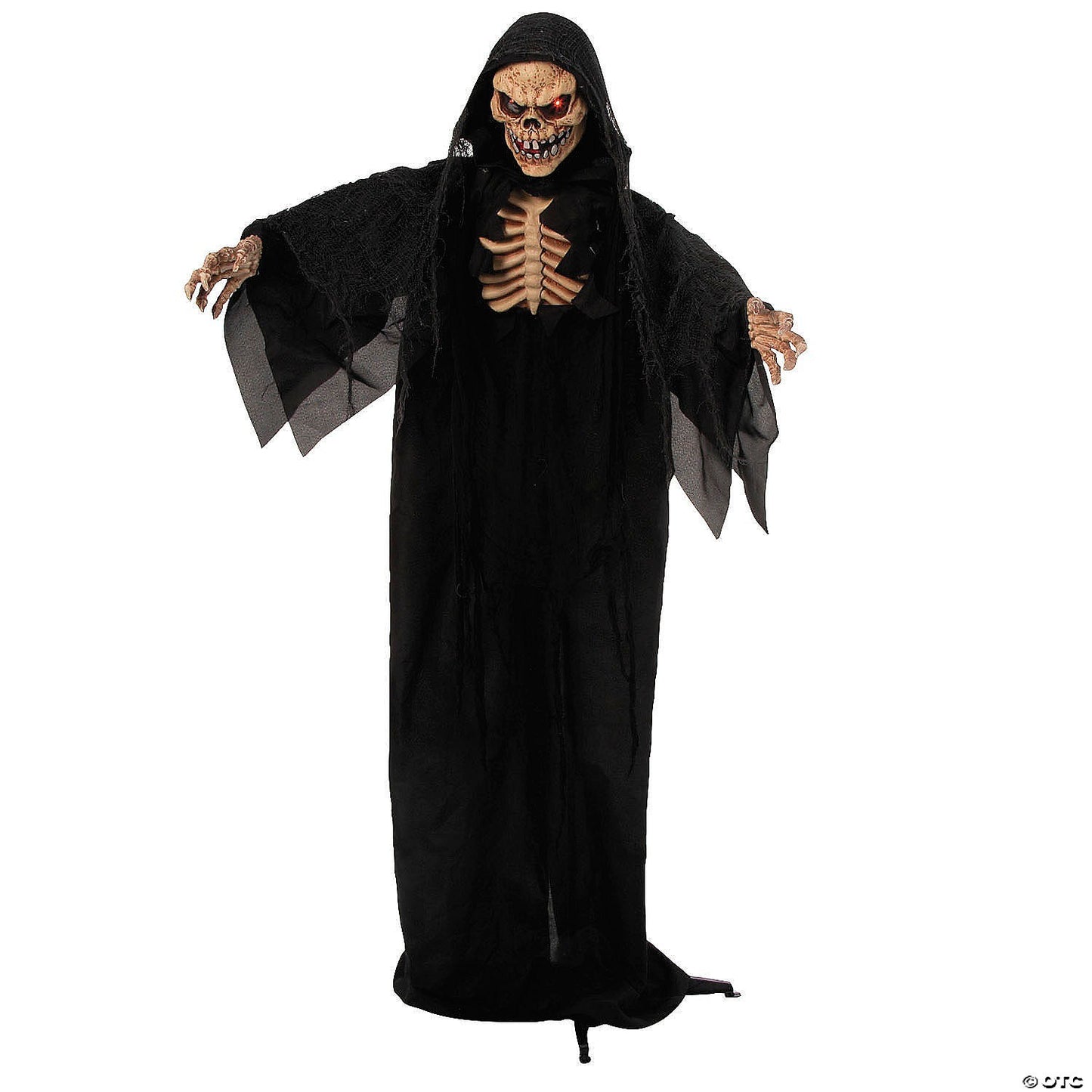 5.10 Ft Animated Skeleton Reaper Halloween Haunted House Decor Grave Prop 2025