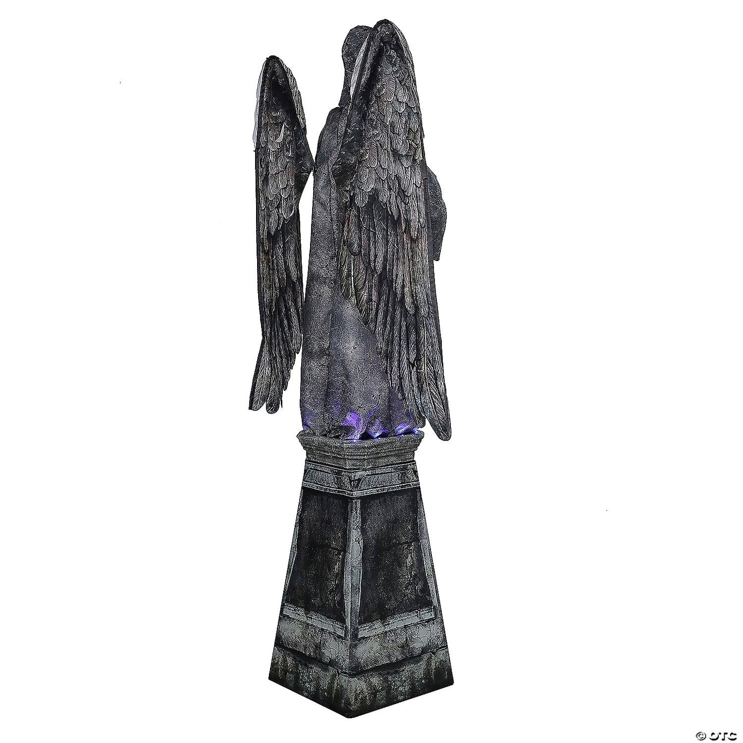 See Video LifeSize 8' Cemetery Angel Grave Animatronic Halloween Haunt Prop Tomb