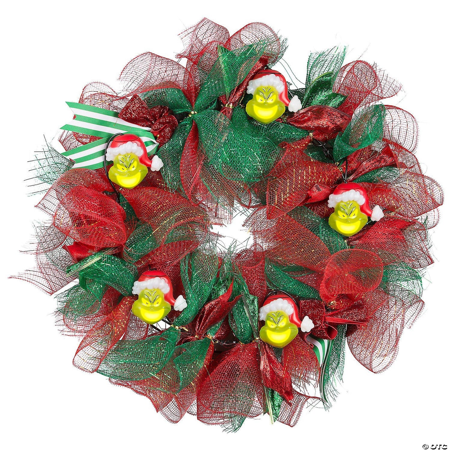 22" Animated Musical Grinch Lighted Wreath Christmas Decoration Door Dr. Seuss