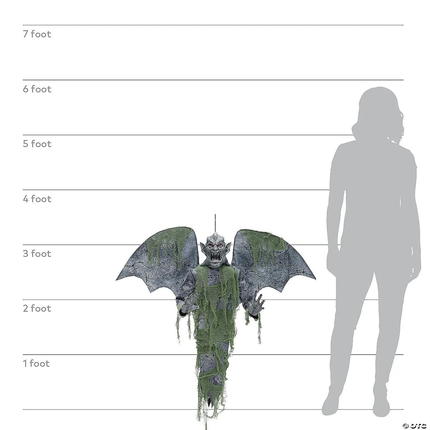 40" Hanging Animated Gargoyle
