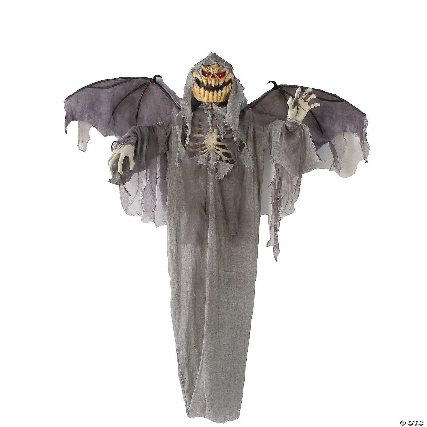 5 Ft Animated Jack Lantern Spirit Pumpkin w Wings Halloween Haunt Graveyard Prop