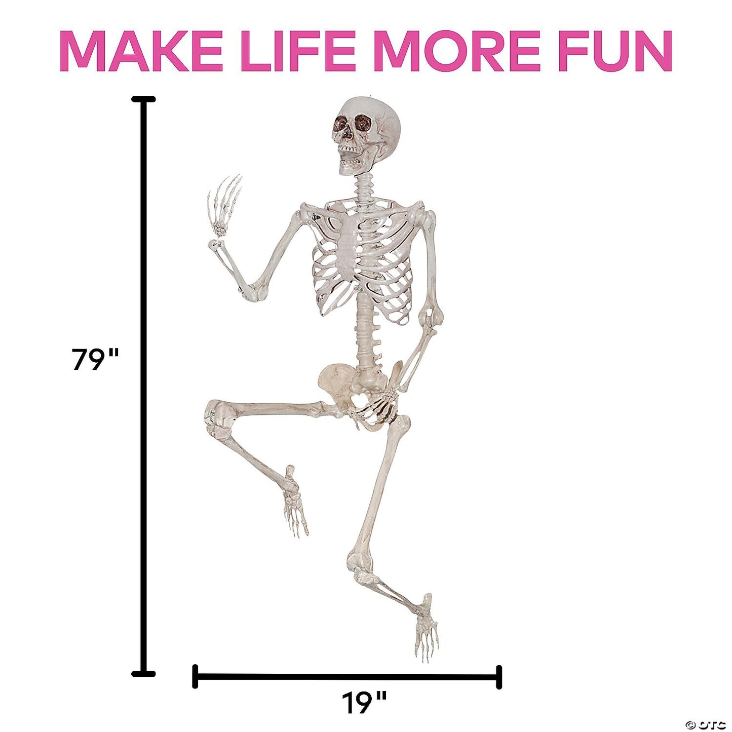6.5 Ft Titan Skeleton Poseable Halloween Outdoor Haunted Yard Decoration Prop