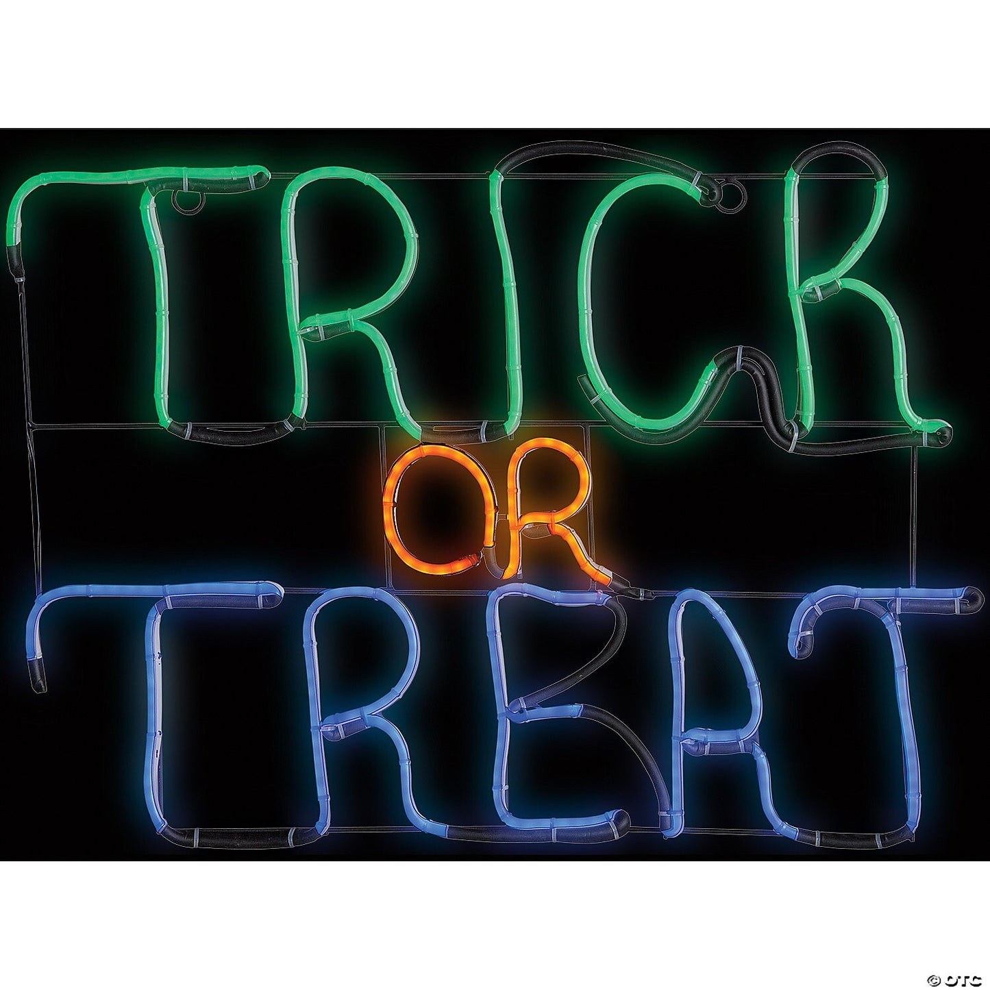 23" Lighted Neon TRICK OR TREAT Sign LED Glo Halloween Decoration Haunted Prop