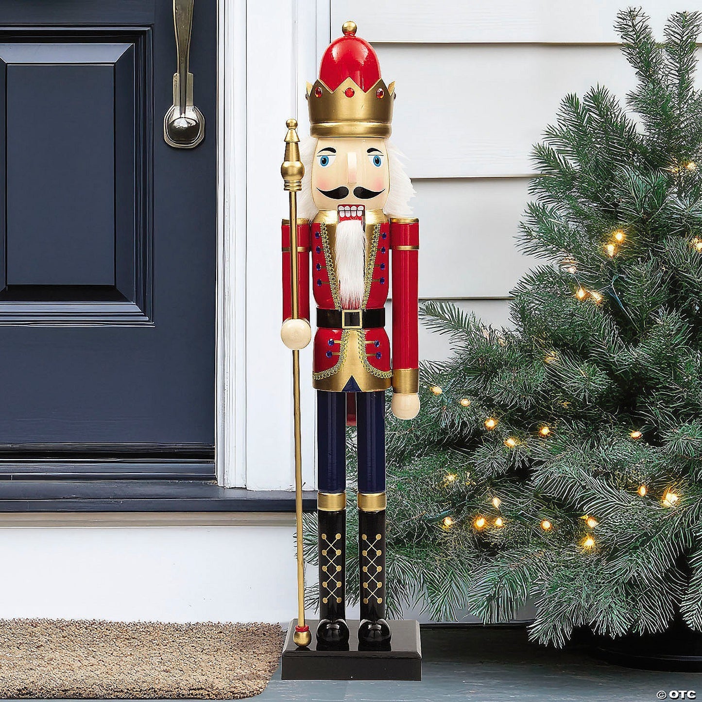 3 Ft Giant Nutcracker Toy Soldier Wood Christmas Outdoor Decoration Prop Red