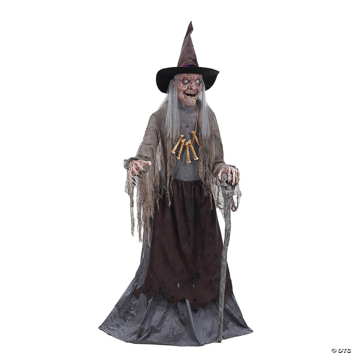 6 Ft Wicked Witch Crone Realistic Servo Motor Animatronic Halloween Haunt Prop