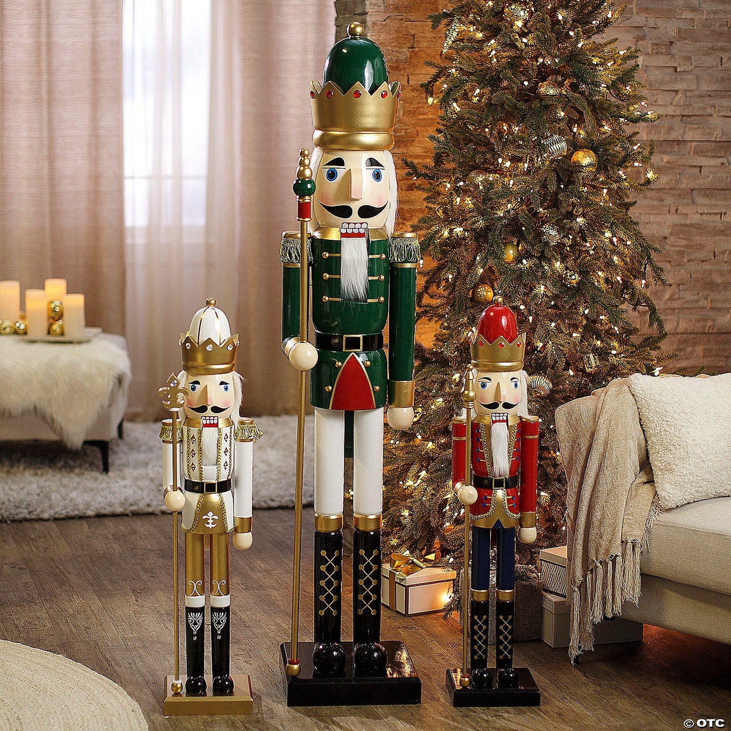 3 Ft Giant Nutcracker Toy Soldier Wood Christmas Outdoor Decoration Prop Red