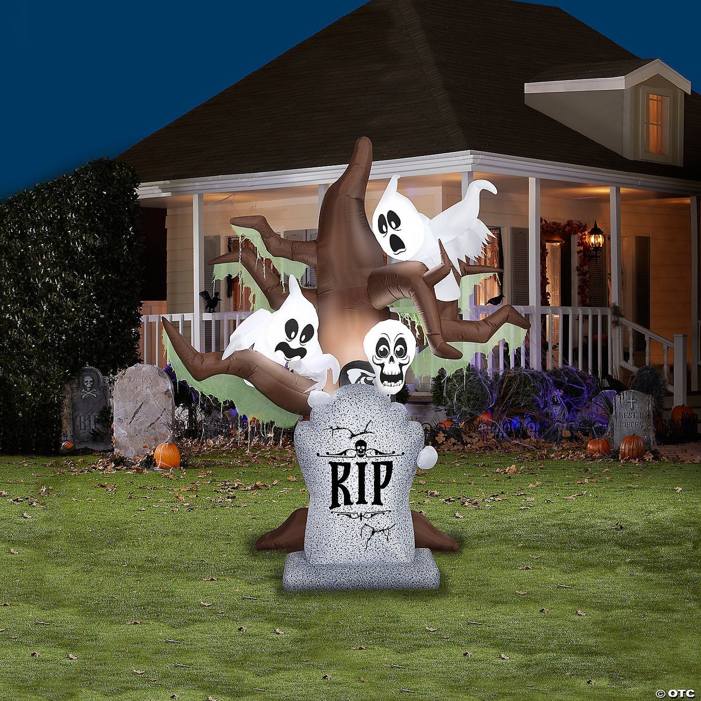 8 Ft Haunted Ghost Tree Lightshow ShortCircuit Inflatable Outdoor Halloween Yard