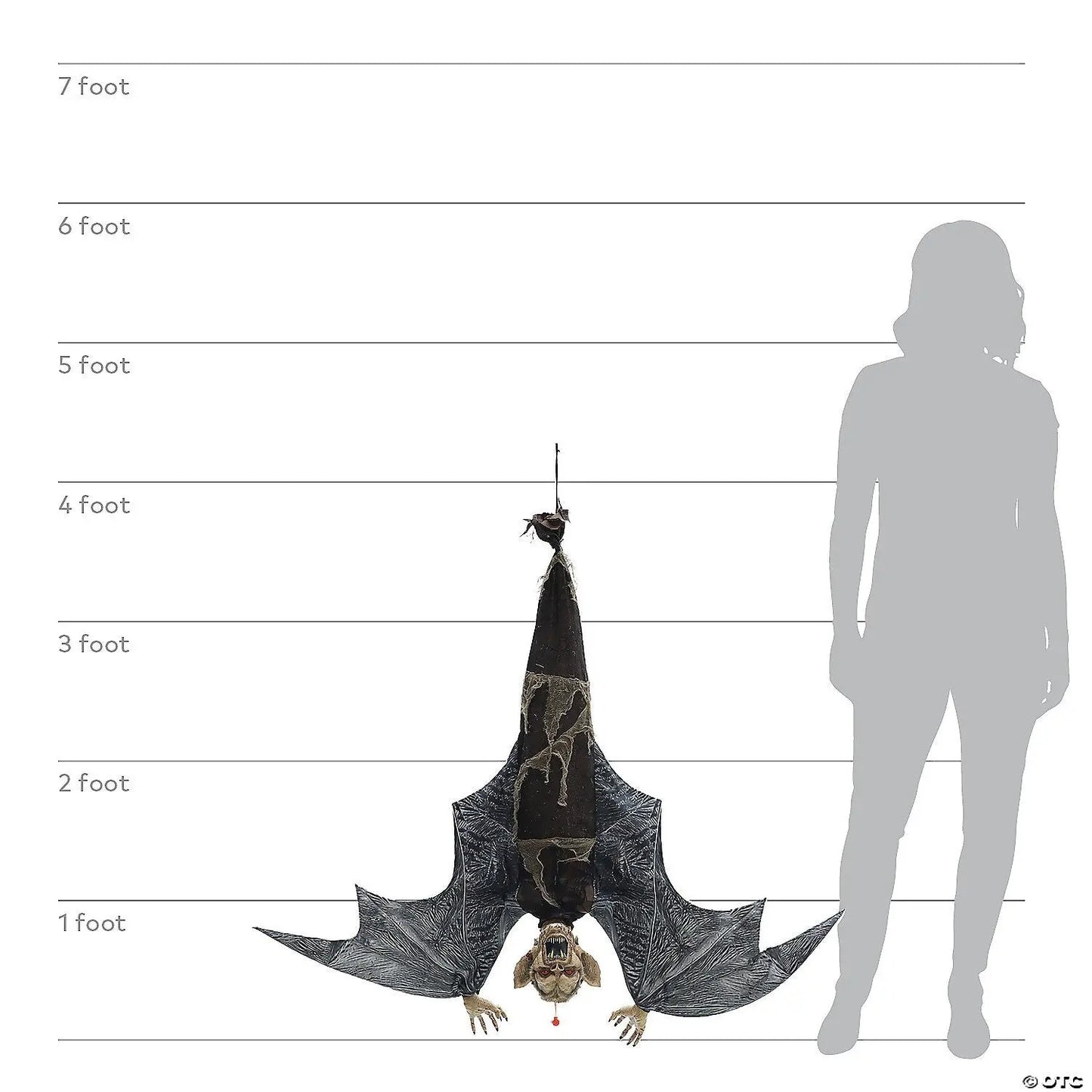 46" Menacing Hanging Vampire Bat