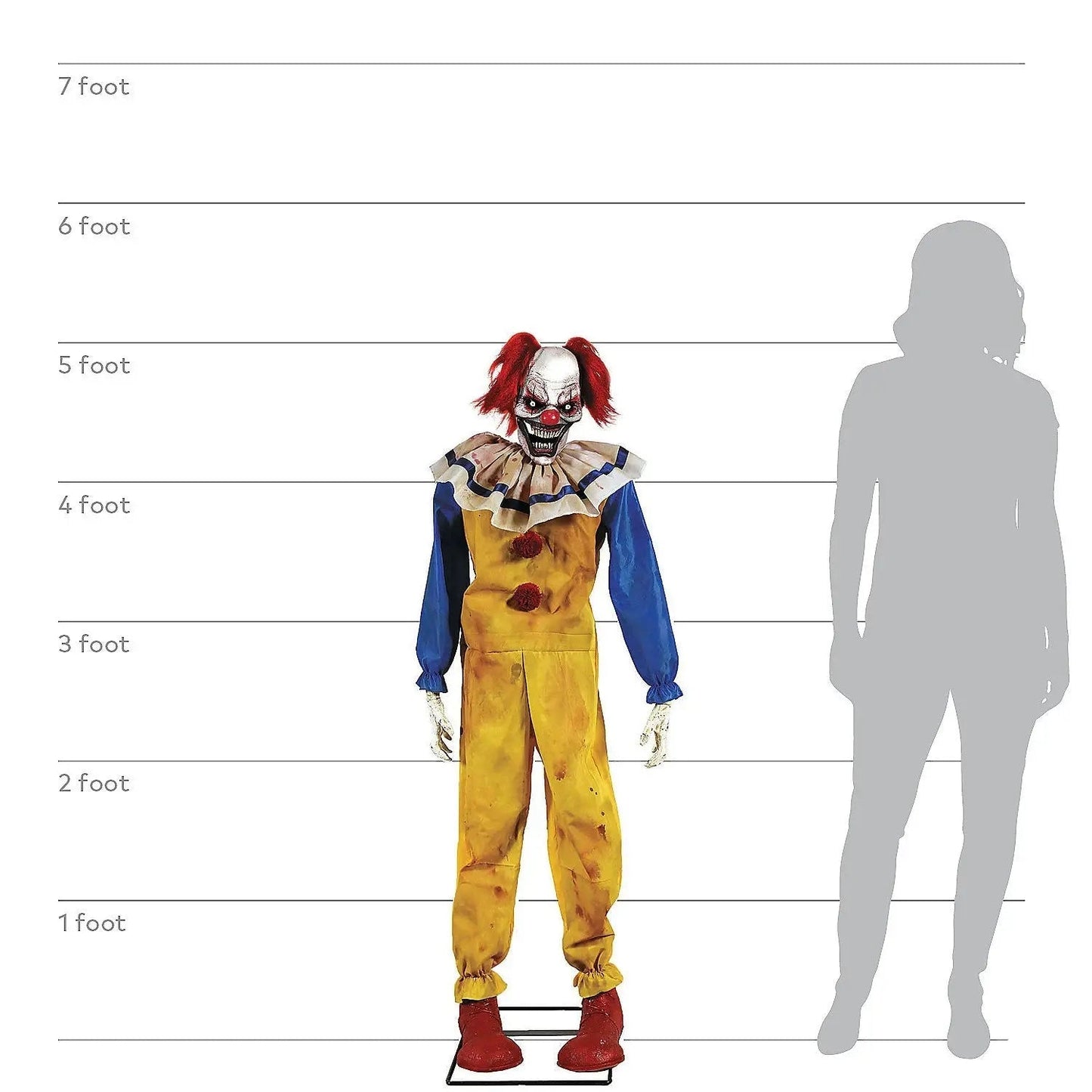 5 Ft Twitching Clown Animatronic