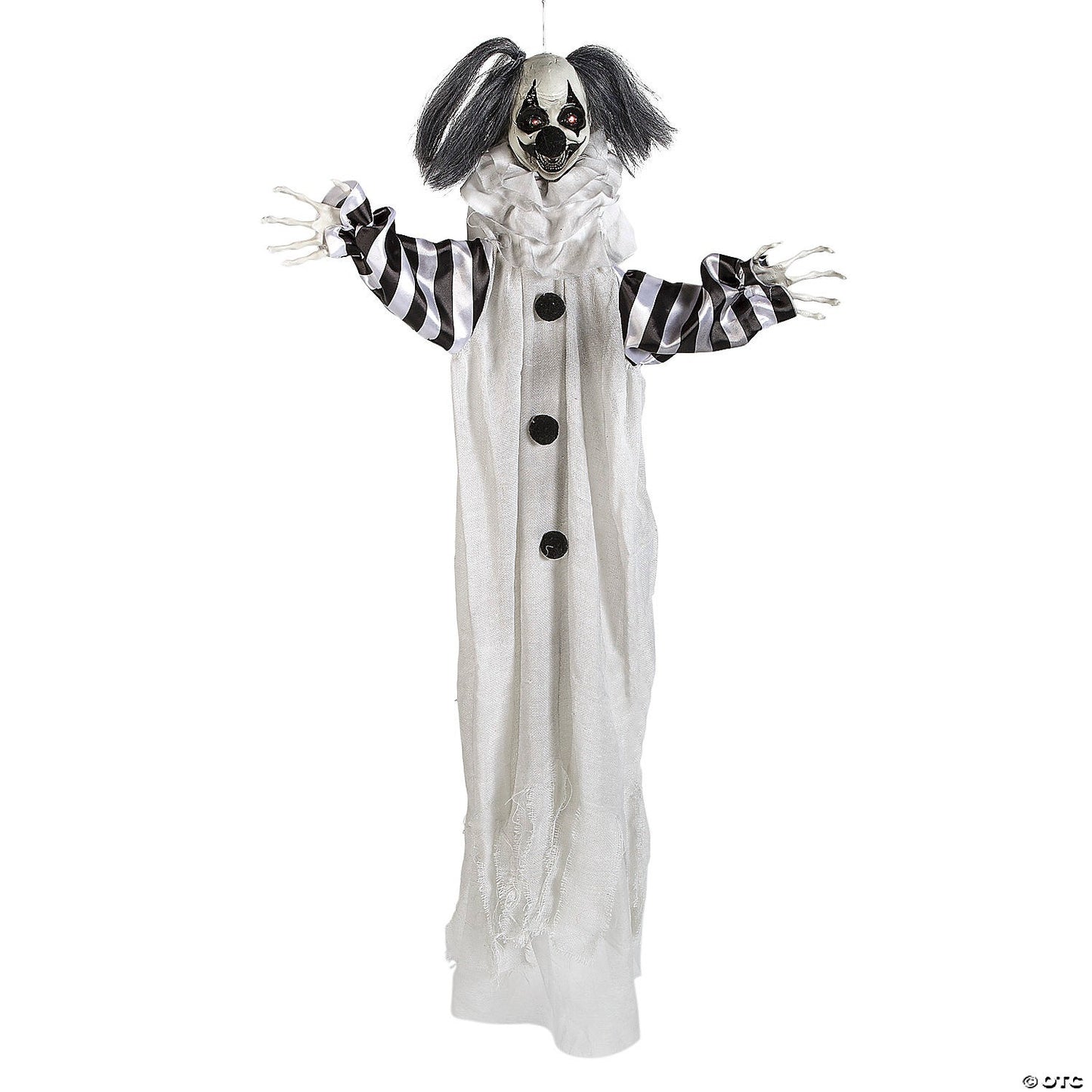 Set of 2 Killer Clown Animated & Skeleton on Swing Halloween Haunted Circus Prop