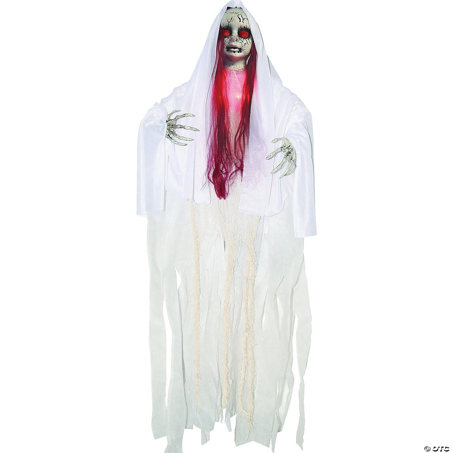39" Haunted Ghost Doll Lighted Halloween Outdoor Decoration Prop Porch Yard Hang