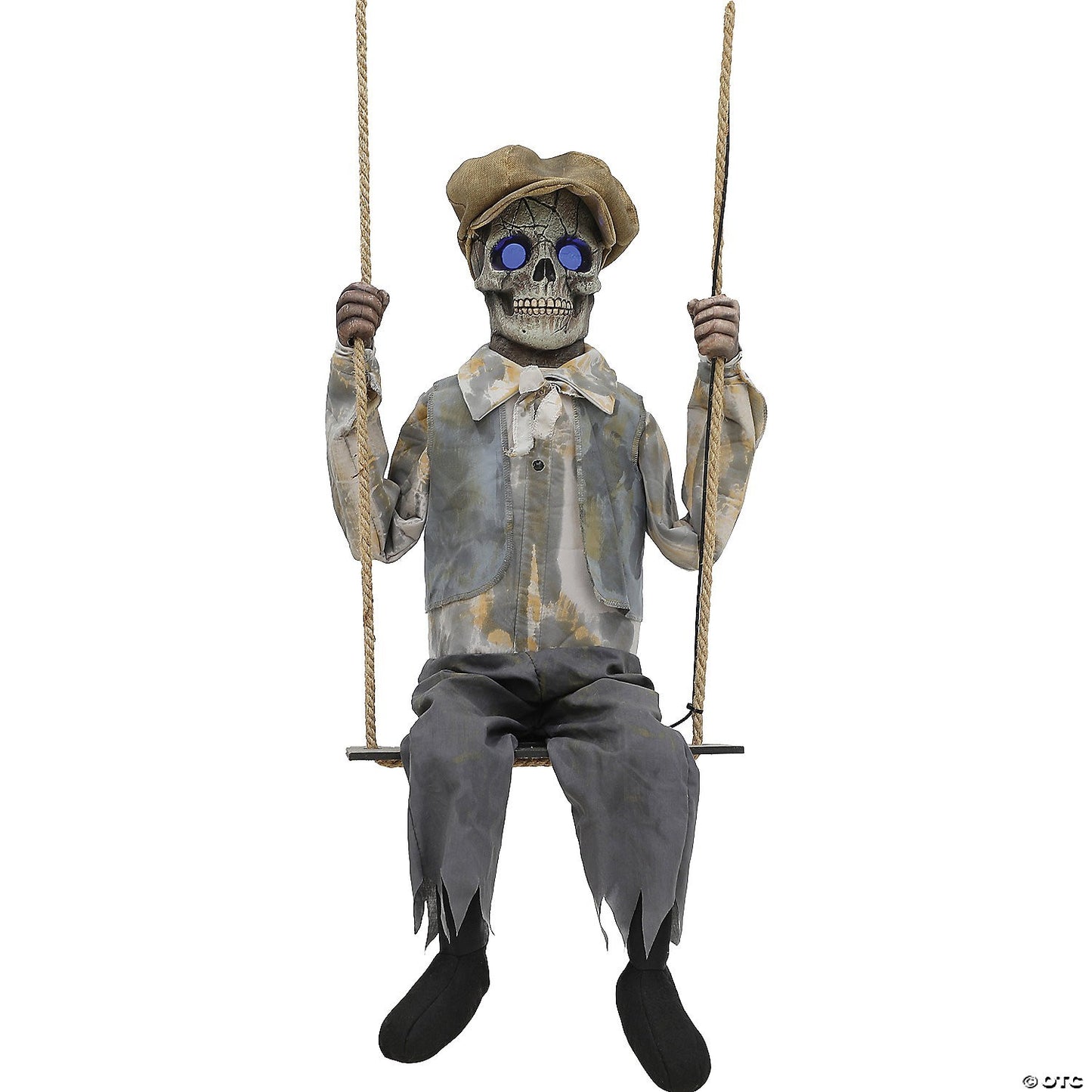 5Ft Swinging Skeleton Boy Evil Doll Ghost Animated Halloween Spirit Haunted Prop
