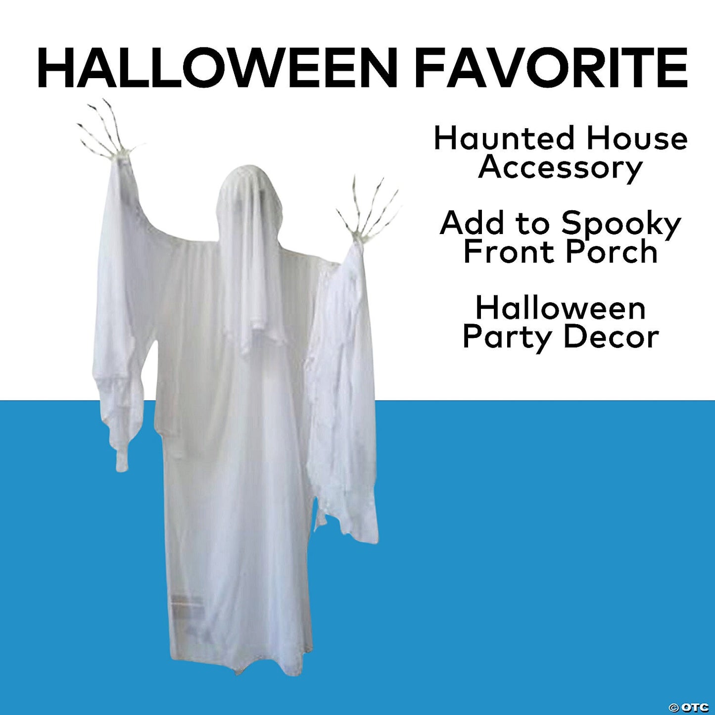 LifeSize 6' Skeleton Ghost Animated Halloween Cemetery Grave Haunted Prop Decor