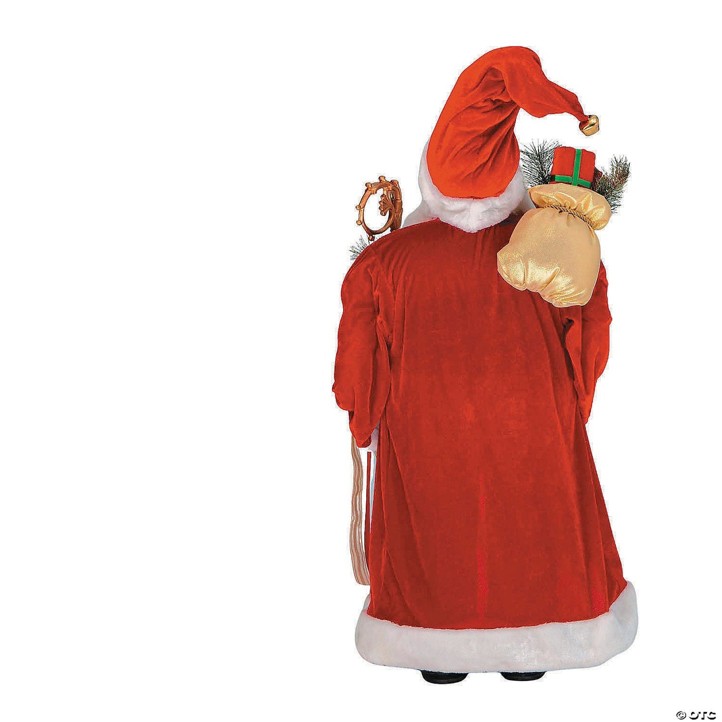 3.5 Ft Giant Classic Santa Figure with Staff Gift Bag Christmas Home Decoration