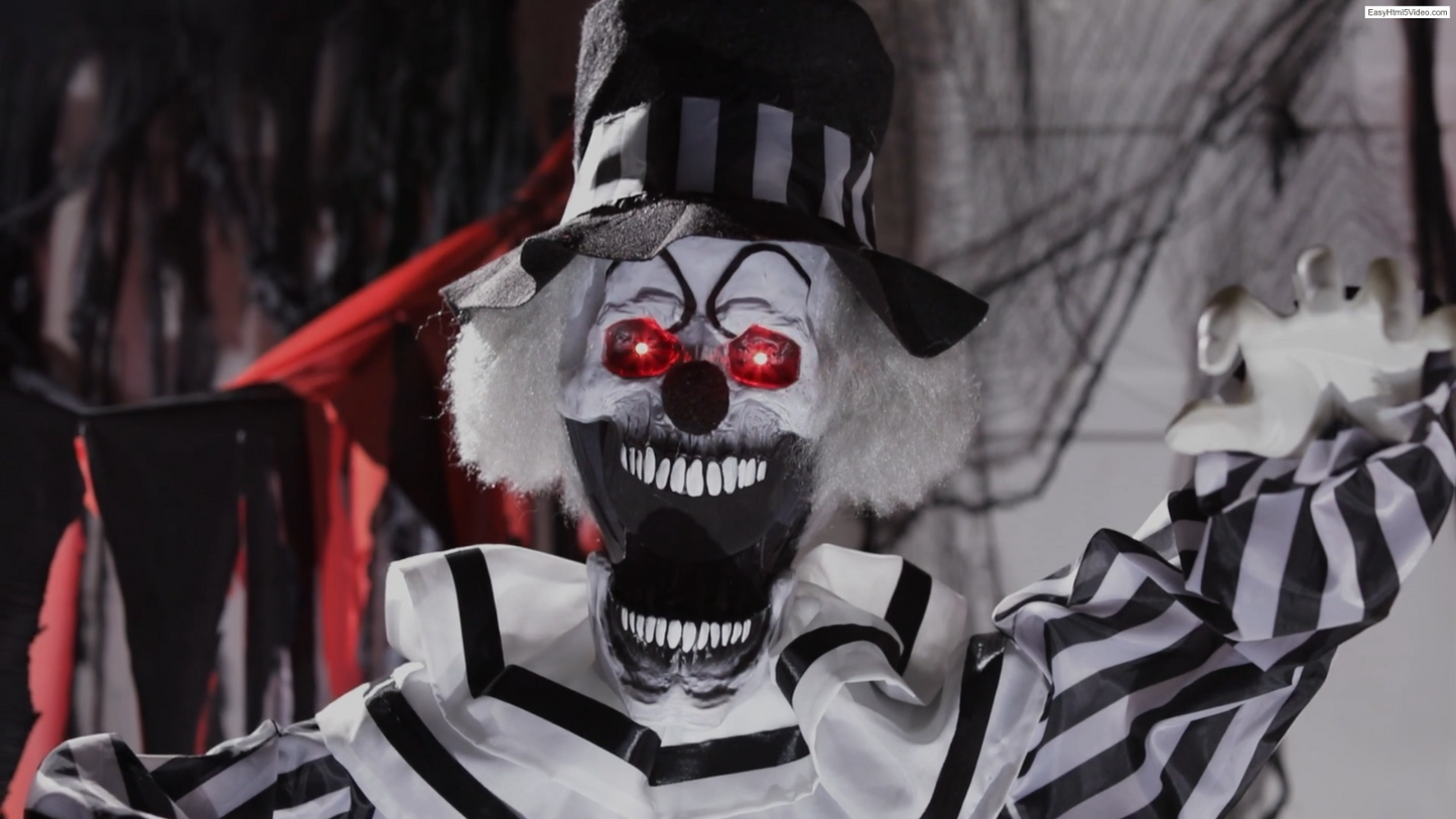 5.6 Ft Animated Killer Clown Pop Up Jaw Halloween Haunt 2025 Prop Decor Spirit