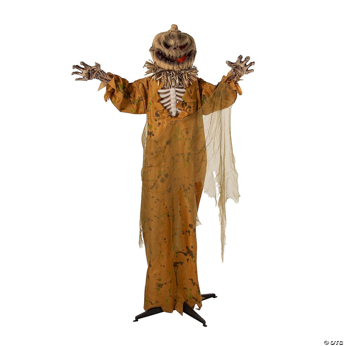 Life Size Animated Pop Up Pumpkin Scarecrow Halloween Decor Outdoor Haunted Prop
