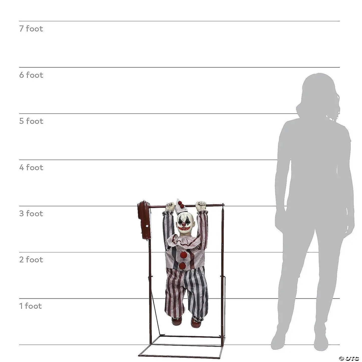 3 Ft Tumbling Evil Clown Doll