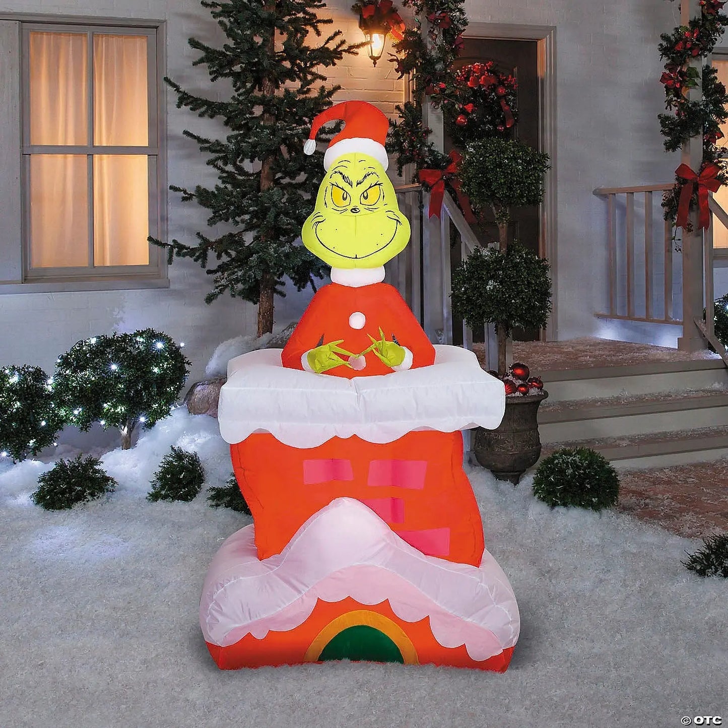 5.6' Animated Grinch Pop Up Chimney Inflatable