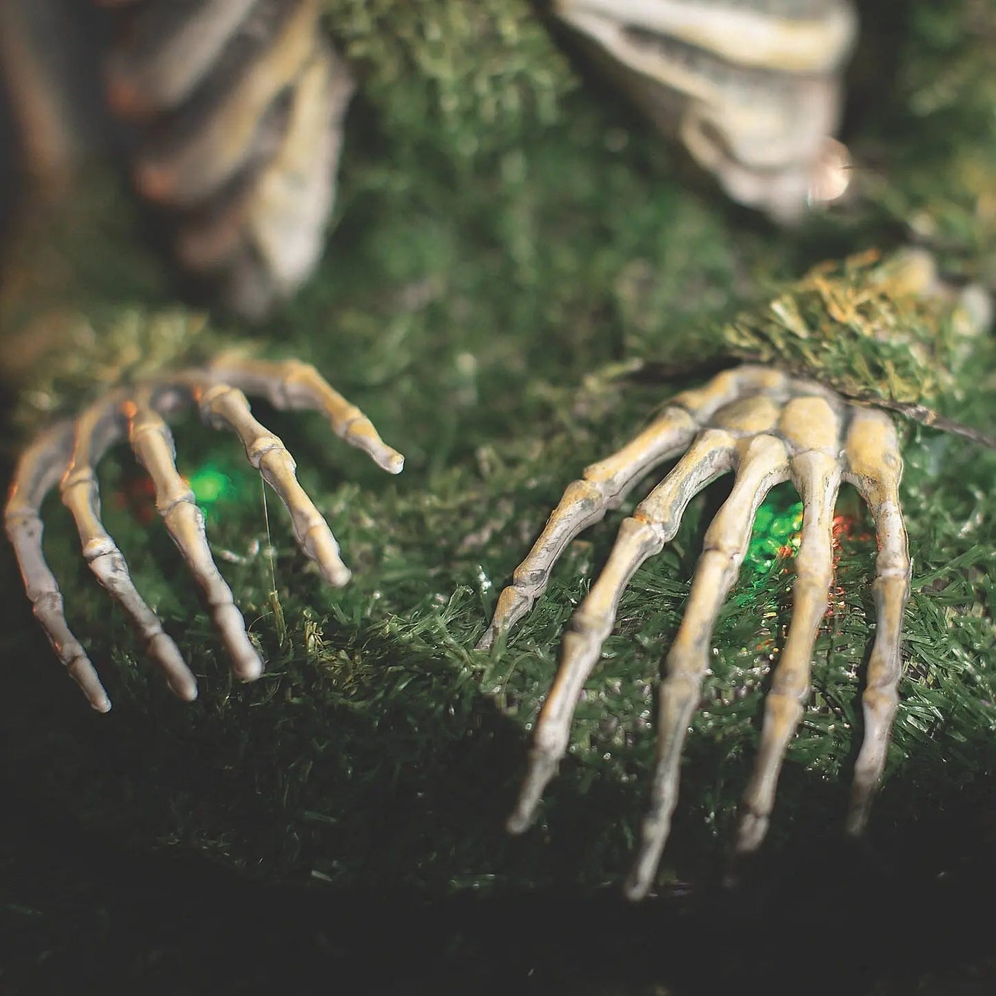 Mossy Skeleton Animated Halloween Decoration