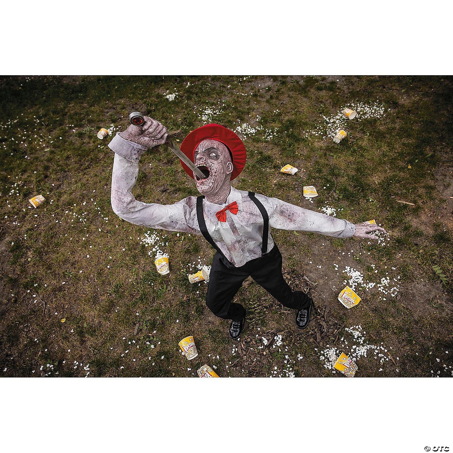 See Video LifeSize Sword Swallower Animated Halloween Haunt Prop Carnival Clown