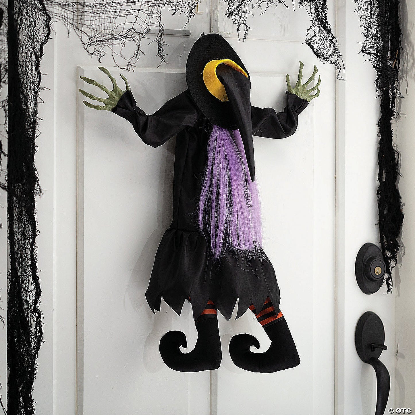 See Video! Kicking Witch Animated Halloween Decoration Outdoor Haunted Prop Door