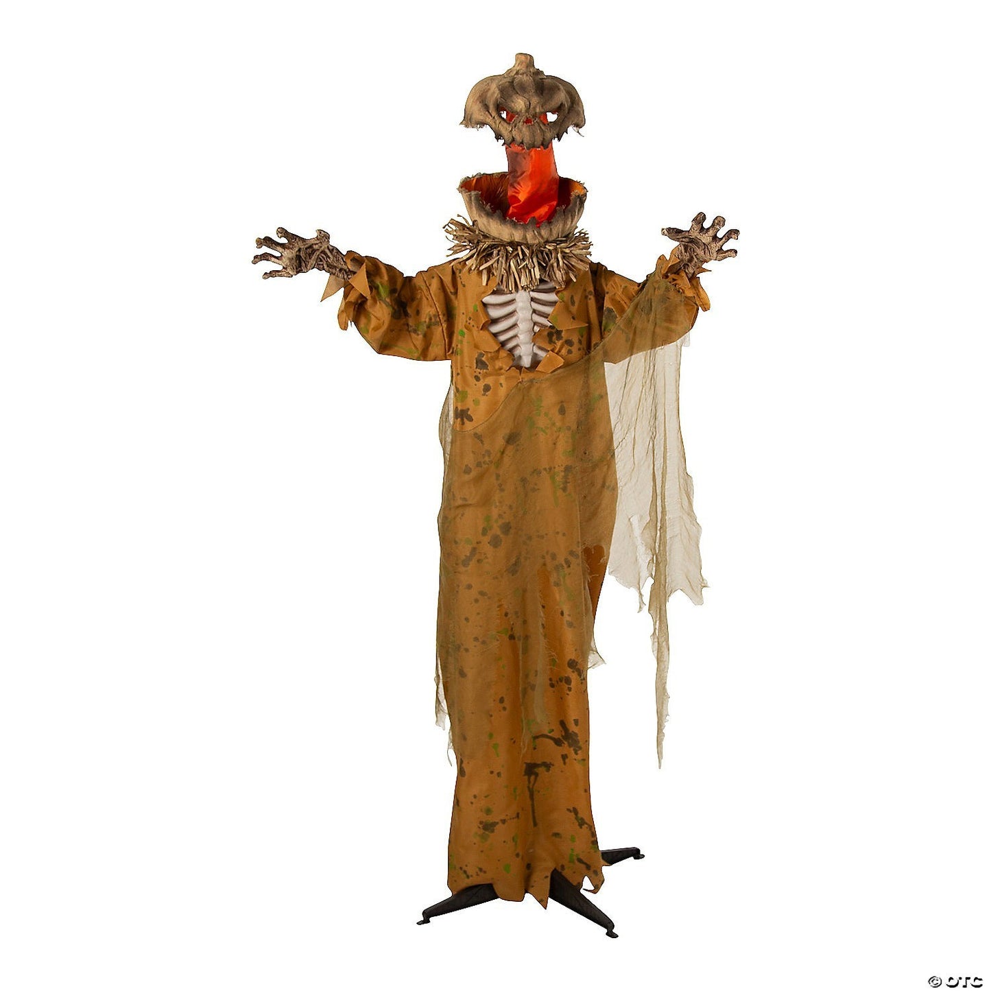 Life Size Animated Pop Up Pumpkin Scarecrow Halloween Decor Outdoor Haunted Prop