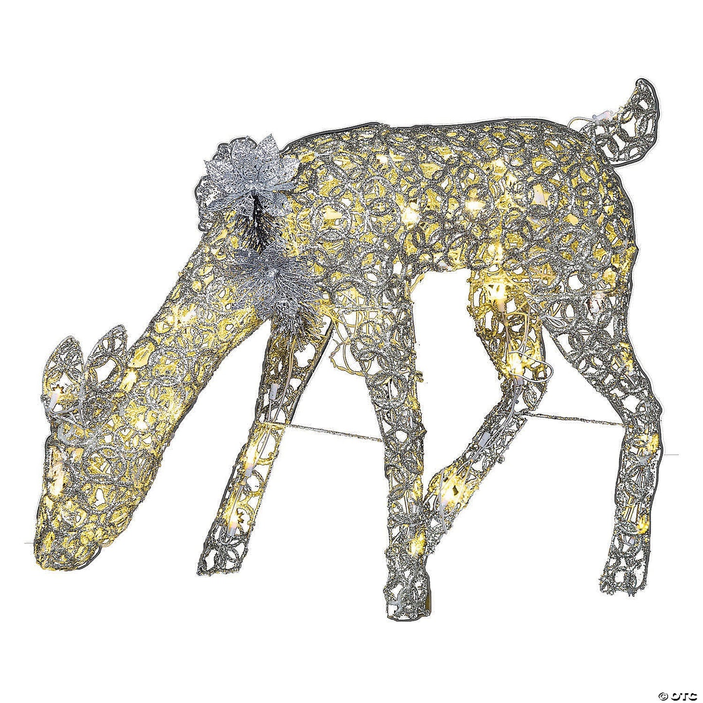 3 Ft Sparkle Rings Lighted Reindeer Christmas Outdoor Yard Decor LED Lights Prop