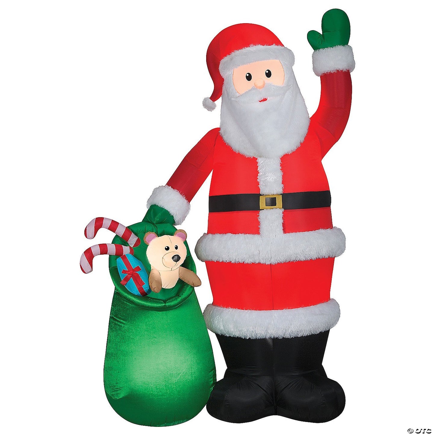 8.9 Ft Luxe Santa & Toy Bag Inflatable Christmas Outdoor Yard Decor Lights Fuzzy