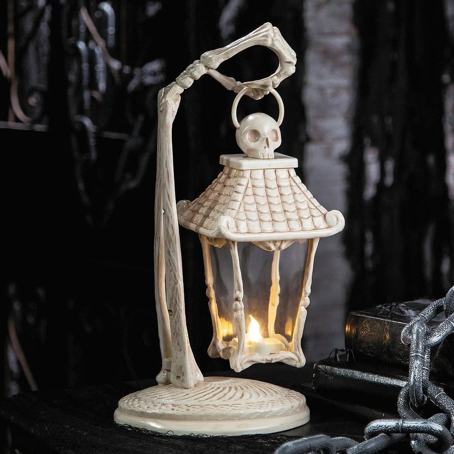 16" Skeleton Bone Crew Lighted Lantern