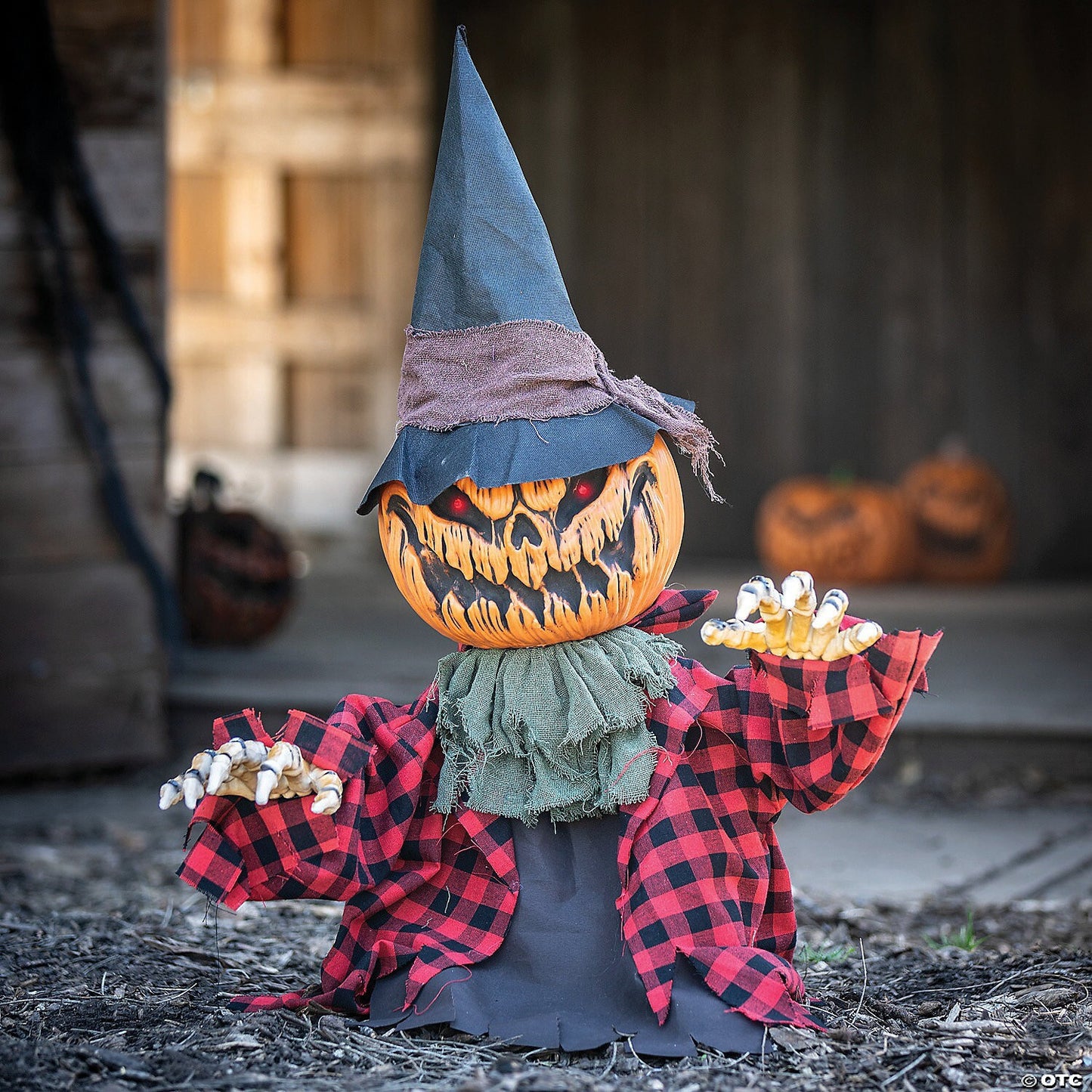 See Video 2Ft Pumpkin Jack Grounbreaker Animated Halloween Decoration Haunt Prop