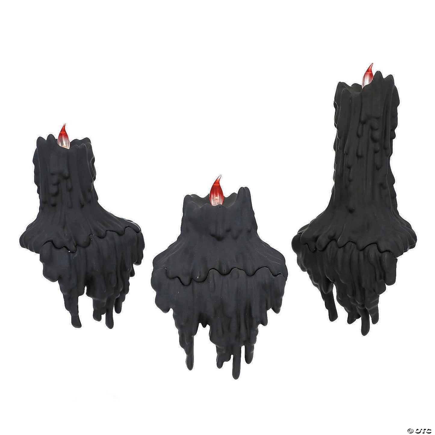 Black Flame Melting Candles Halloween Spirit Haunted Hocus Pocus Decor Prop 2025