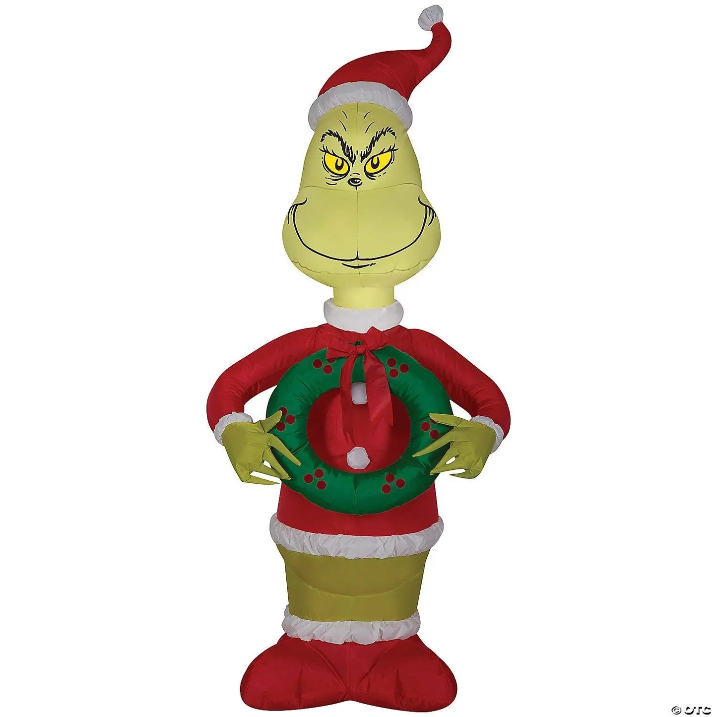 48" Grinch with Wreath Inflatable