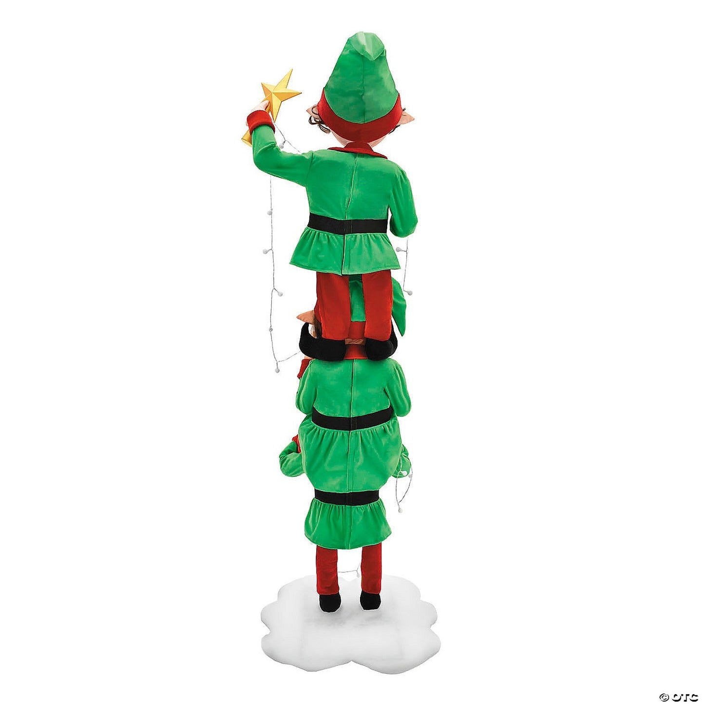 6.5 Ft Elf Stack Animated Lights & Sound Outdoor Christmas Yard Decoration Porch