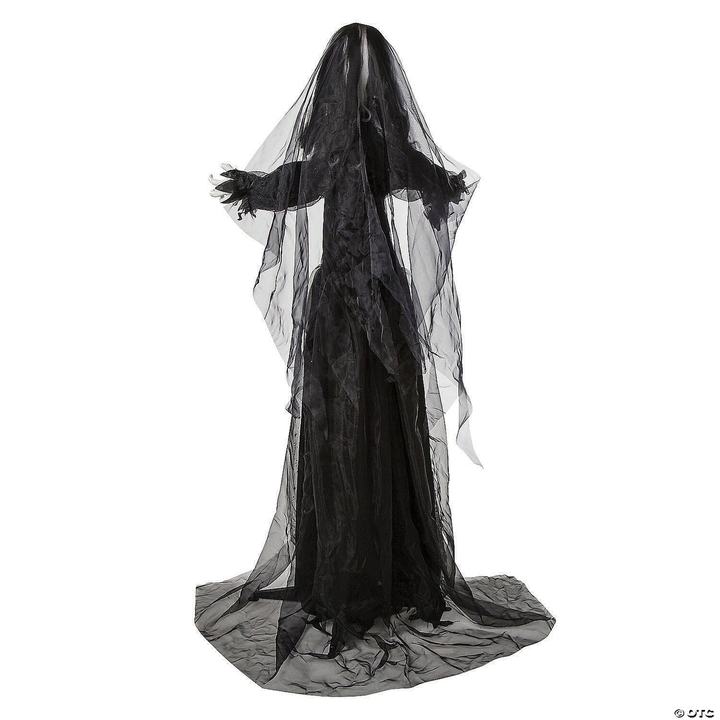 LifeSize 5' Bride in Black Dress Animated Doll Corpse Halloween Haunt Prop Decor