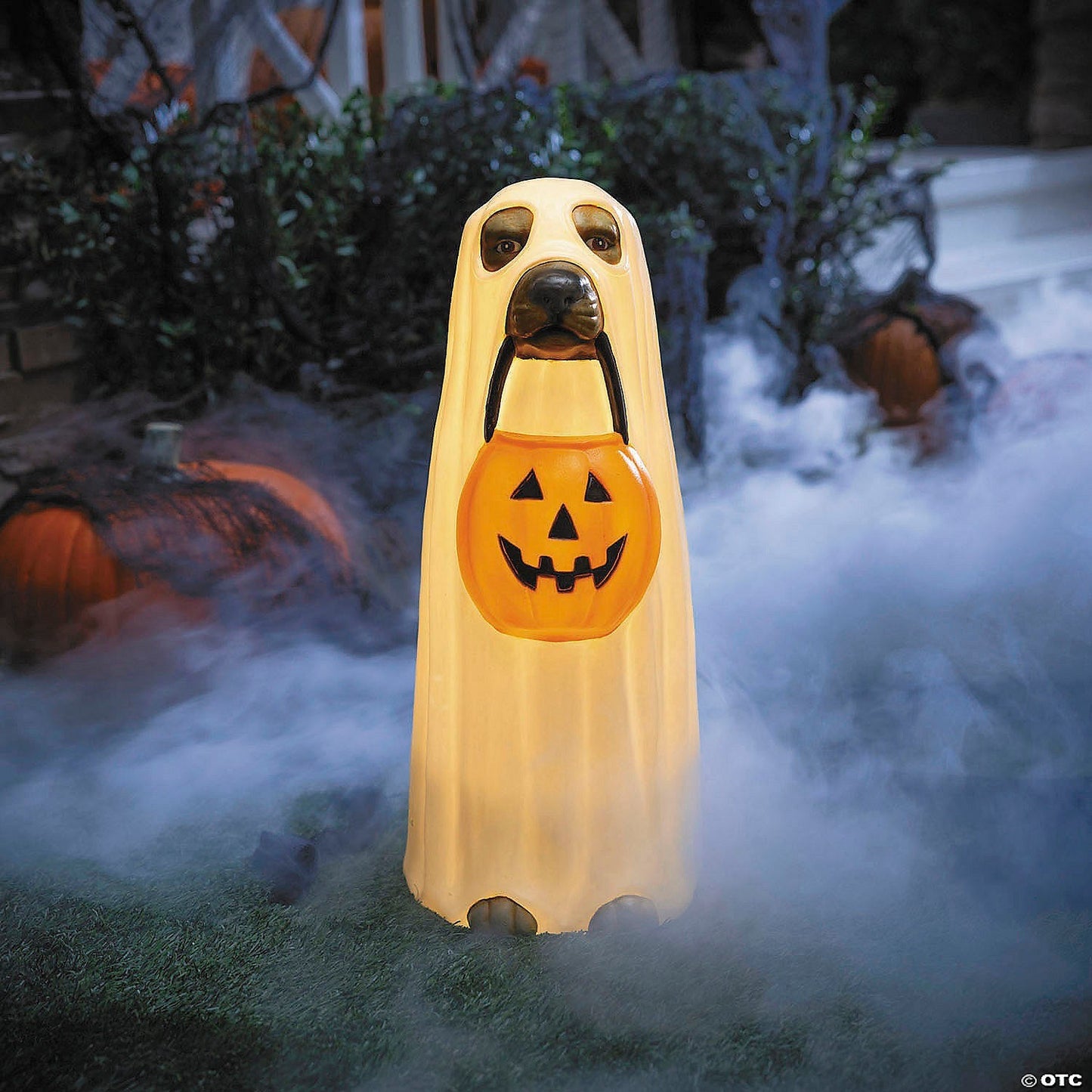 23" Lighted Dog Ghost Blow Mold Halloween Haunted Spirit Decoration Prop 2025