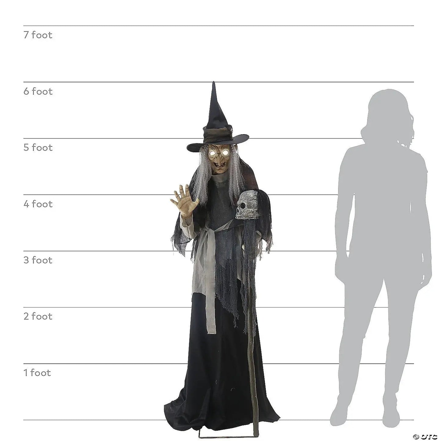 6 Ft Lunging Haggard Witch Crone