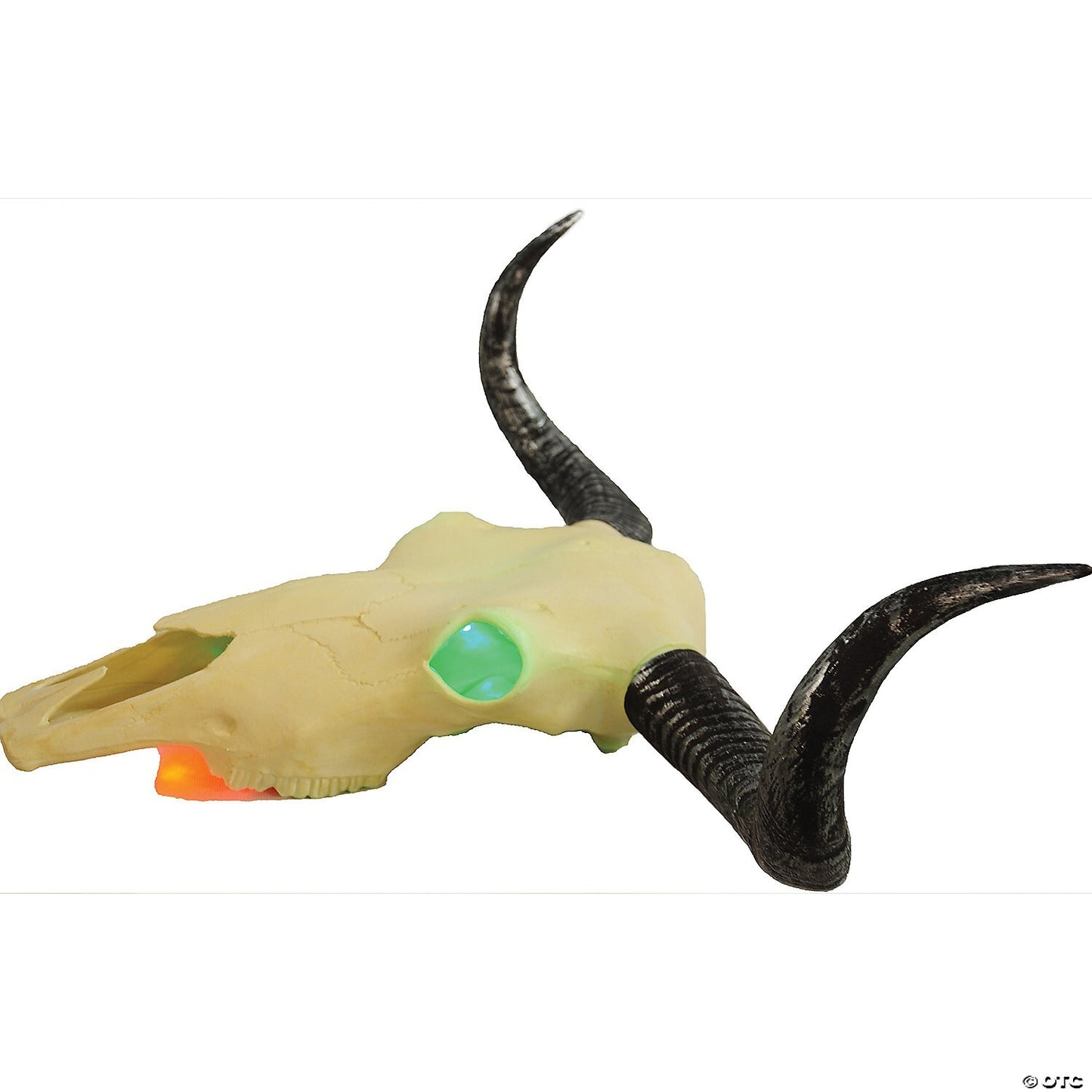 24" Longhorn Cow Skull Lighted Halloween Decoration Haunted Prop Hanging Wall