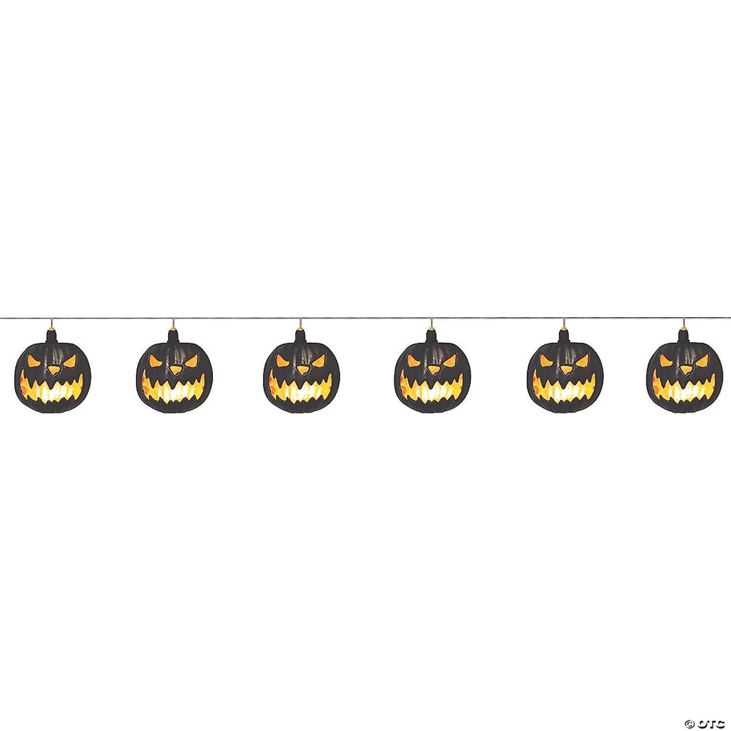 Black Jack o Lantern Pumpkin Light String Halloween Home Decoration Haunt Prop